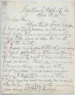 Hand written letter from Civil War Gen. Fitzhugh Lee to Gen. Jubal A. Early