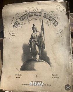 Historic 1867 Civil War sheet music The Conquered Banner General LEE
