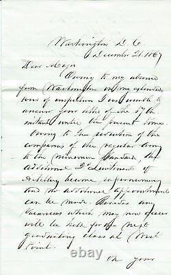 Historic Autographs Ha CIVIL War Appomattox General Lorenzo Thomas Signed Letter