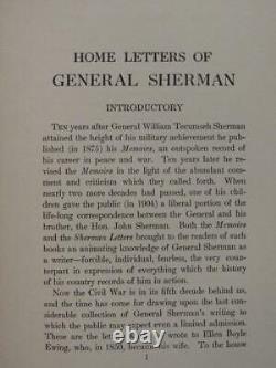 Home Letters Of General Sherman 1909 First Edition CIVIL War Indian Wars