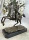 Hot Cast Civil War General On Horse And Sword Bronze Sculpture Marble Figurine