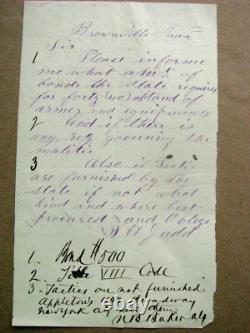 Iowa CIVIL War General Nathaniel Baker Letter