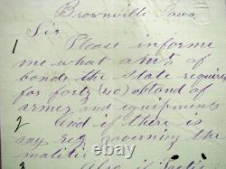 Iowa CIVIL War General Nathaniel Baker Letter