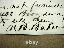 Iowa CIVIL War General Nathaniel Baker Letter