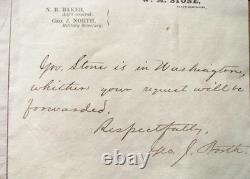 Iowa CIVIL War General William Stone Order Des Moines 1864