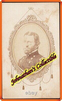 JC&C -RARE- CDV Civil War General Ulysses S. Grant Carte de Visite Signed