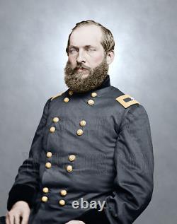 James Garfield General President Union color Tinted Photo Civil War 00949