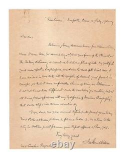 James Grant Wilson Civil War General Publisher & Author Autograph Letter
