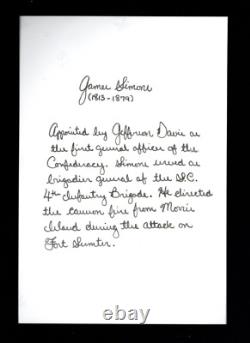 James Simons CSA Confederate General at Fort Sumter Four Time Signed Document
