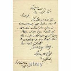 John A. Dix Civil War General 1862 Hand Signed Autographed Written Letter LOA