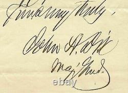 John A. Dix Civil War General 1862 Hand Signed Autographed Written Letter LOA