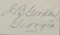 John Brown Gordon Confederate Civil War General One of Lee's Best Autograph Rare