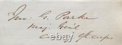 John G. Parke Civil War Union Major General Autograph, Chief of Staff Burnside