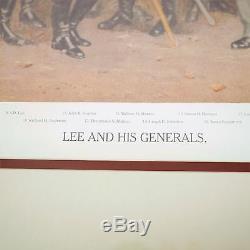 LEE AND HIS GENERALS Civil War Confederate Robert E Lee MATTHEWS FRAMED ART 30