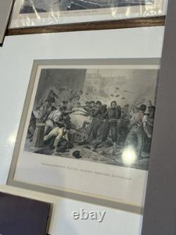 LOT 30 ORIG CIVIL WAR 1860s US CFA STEEL PLATE PRINT GENERALS WAR SLAVES 19th C