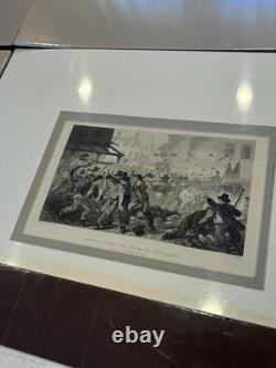 LOT 30 ORIG CIVIL WAR 1860s US CFA STEEL PLATE PRINT GENERALS WAR SLAVES 19th C
