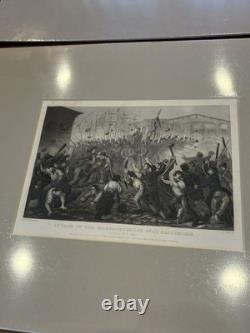 LOT 30 ORIG CIVIL WAR 1860s US CFA STEEL PLATE PRINT GENERALS WAR SLAVES 19th C