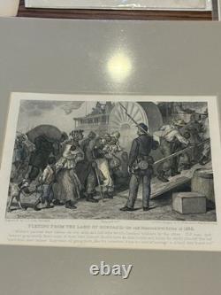 LOT 30 ORIG CIVIL WAR 1860s US CFA STEEL PLATE PRINT GENERALS WAR SLAVES 19th C