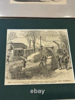 LOT 30 ORIG CIVIL WAR 1860s US CFA STEEL PLATE PRINT GENERALS WAR SLAVES 19th C