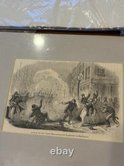 LOT 30 ORIG CIVIL WAR 1860s US CFA STEEL PLATE PRINT GENERALS WAR SLAVES 19th C