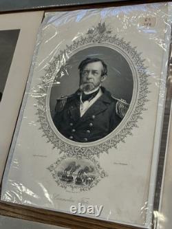LOT 30 ORIG CIVIL WAR 1860s US CFA STEEL PLATE PRINT GENERALS WAR SLAVES 19th C