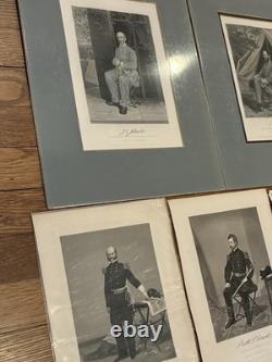 LOT 30 ORIG CIVIL WAR 1860s US CFA STEEL PLATE PRINT GENERALS WAR SLAVES 19th C