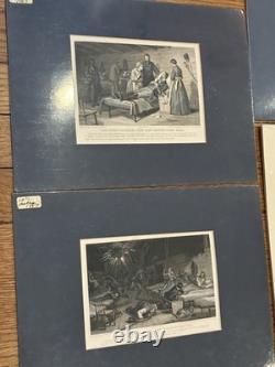 LOT 30 ORIG CIVIL WAR 1860s US CFA STEEL PLATE PRINT GENERALS WAR SLAVES 19th C