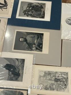 LOT 30 ORIG CIVIL WAR 1860s US CFA STEEL PLATE PRINT GENERALS WAR SLAVES 19th C