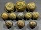Lot X11 Civil War Indian Wars Us Army Military General Staff Buttons 23 18 15 Mm