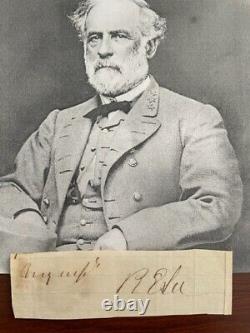 Lee, Robert E. Signed Slip, CIVIL War General, Confederate