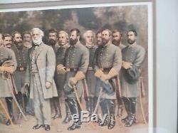 Lee and his Generals Civil War Confederate Robert E Lee W. B. Mathews Print