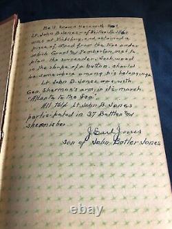 Life Of General Sherman 1891 Hardcover Civil War History Book With Inscription