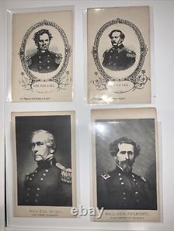 Lot Of 8 Rare Civil War CDV Confederate Generals Cards Lucky Find