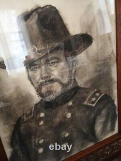 Lt. General Ulysses S. Grant Charcoal Portrait Signed By Artist