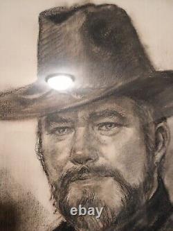 Lt. General Ulysses S. Grant Charcoal Portrait Signed By Artist