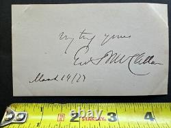 Major General GEORGE B. McCLELLAN Signed Autograph Signature Civil War Rare