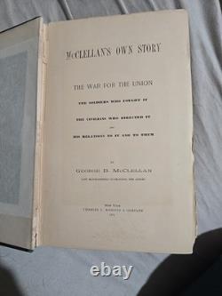 McCLELLAN'S OWN STORY GENERAL GEORGE McCLELLAN CIVIL WAR MEMOIR 1887 FIRST EDI