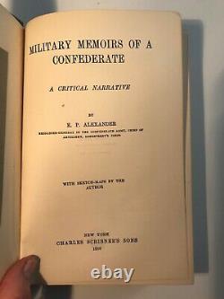 Military Memoir of Confederate Alexander's Artillery Narrative, 1910 Gettysburg