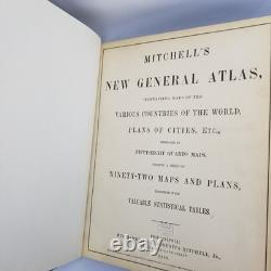 Mitchell's New General Atlas 1866 Complete Civil War Era Hand Colored Maps