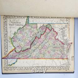Mitchell's New General Atlas 1866 Complete Civil War Era Hand Colored Maps