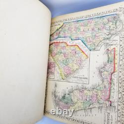 Mitchell's New General Atlas 1866 Complete Civil War Era Hand Colored Maps