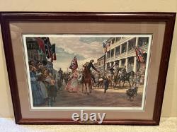 Mort Kunstler'General Jackson Enters Winchester' Framed Civil War Print Signed