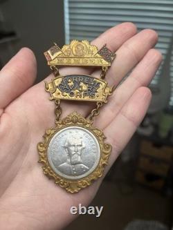 Nathan Bedford Forrest Cavalry Corps Member Badge UCV 1897 Confederate