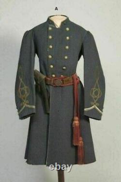 New British Civil War General Wool Jacket Men Grey Long Coat With Expedited Ship