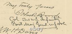 Nostalgic 1887 ALS Letter by Union Civil War General John R. Brooke Fort Shaw