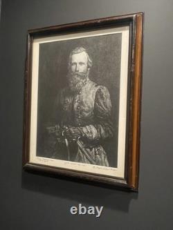 Numbered Framed Lithograph CONFEDERATE CIVIL WAR ERA GENERAL J. E. B. STUART