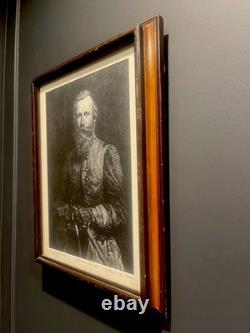 Numbered Framed Lithograph CONFEDERATE CIVIL WAR ERA GENERAL J. E. B. STUART