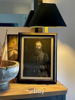 Numbered Framed Lithograph CONFEDERATE CIVIL WAR ERA GENERAL J. E. B. STUART
