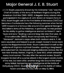 Numbered Framed Lithograph CONFEDERATE CIVIL WAR ERA GENERAL J. E. B. STUART