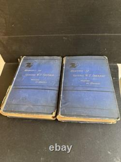 OOP 1st Edition Memoirs of General W. T. Sherman, Volume I & II HC 1875 Civil War